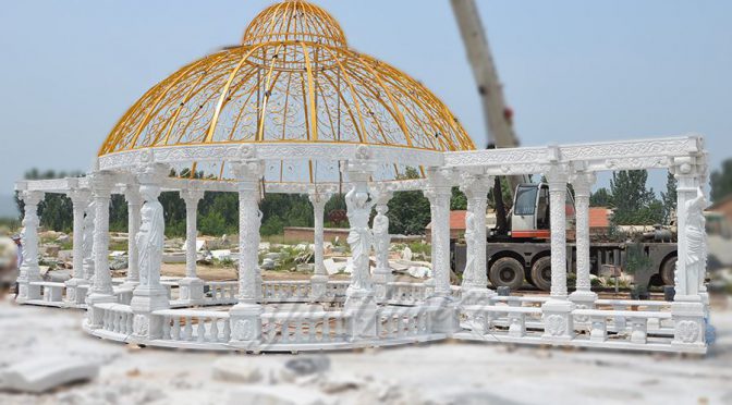 Large Outdoor luxury marble gazebo for decoration